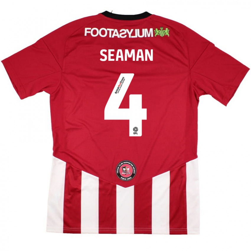 Hombre Camiseta Jaydee Seaman #4 Rojo Blanco 1ª Equipación 2024/25 La Camisa México