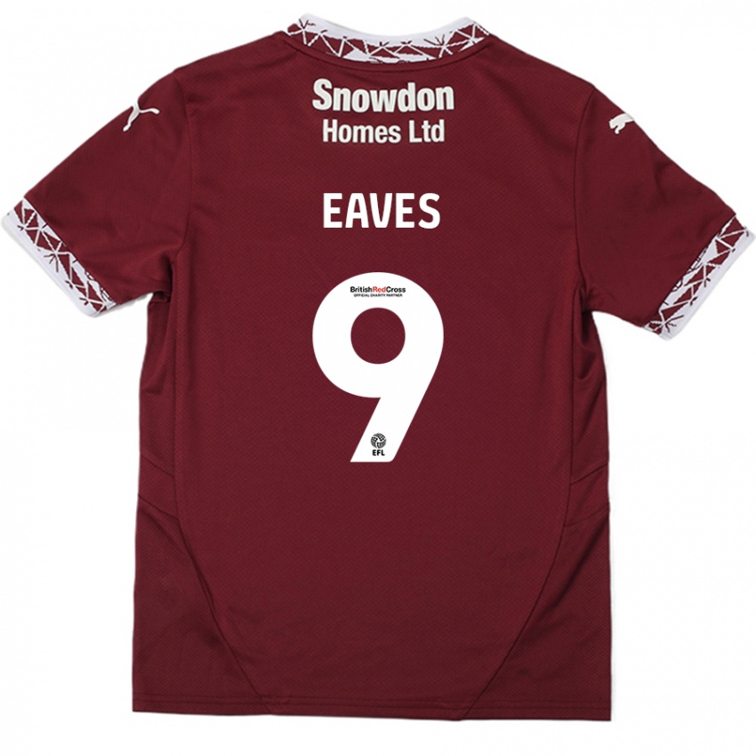 Hombre Camiseta Tom Eaves #9 Borgoña 1ª Equipación 2024/25 La Camisa México