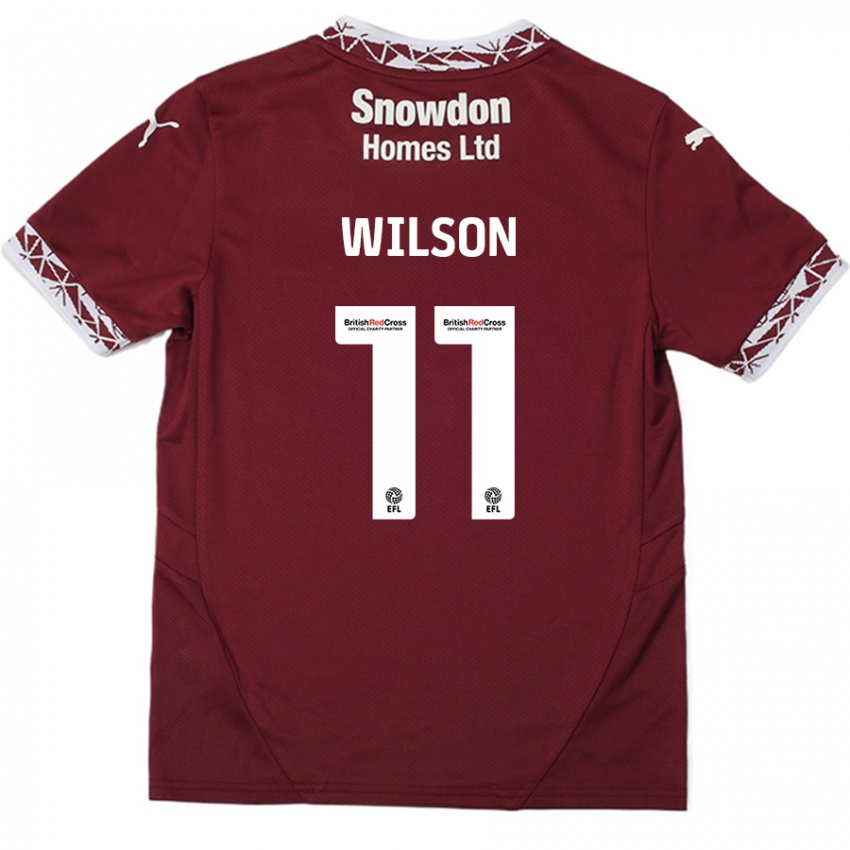 Hombre Camiseta James Wilson #11 Borgoña 1ª Equipación 2024/25 La Camisa México