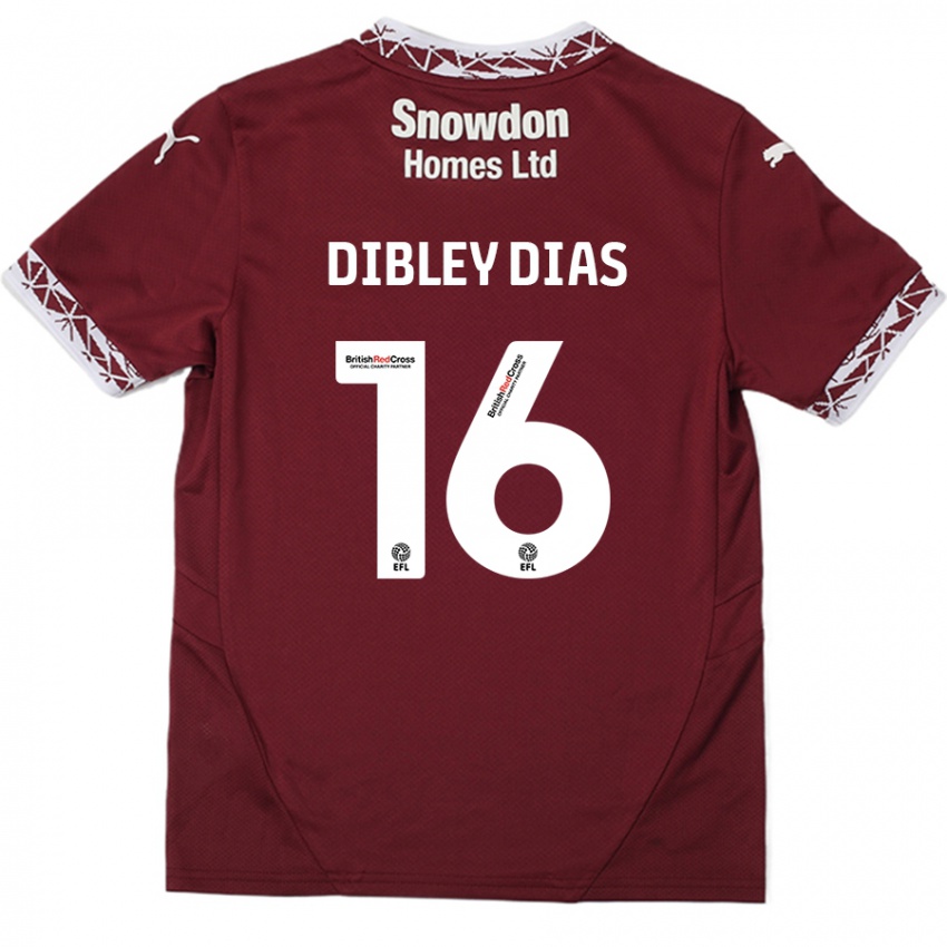 Hombre Camiseta Matt Dibley-Dias #16 Borgoña 1ª Equipación 2024/25 La Camisa México