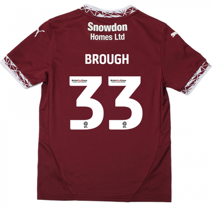 Hombre Camiseta Patrick Brough #33 Borgoña 1ª Equipación 2024/25 La Camisa México