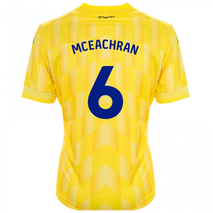 Hombre Camiseta Josh Mceachran #6 Amarillo 1ª Equipación 2024/25 La Camisa México