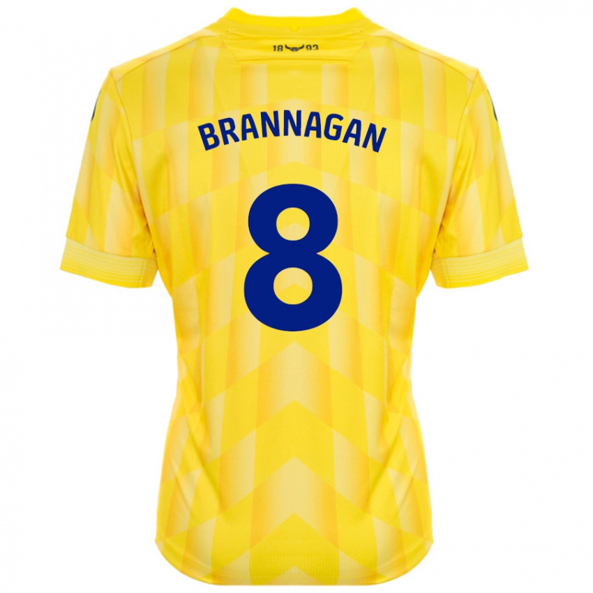 Hombre Camiseta Cameron Brannagan #8 Amarillo 1ª Equipación 2024/25 La Camisa México