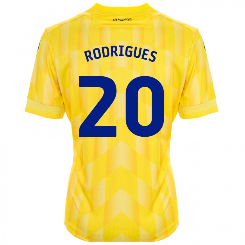 Hombre Camiseta Rúben Rodrigues #20 Amarillo 1ª Equipación 2024/25 La Camisa México