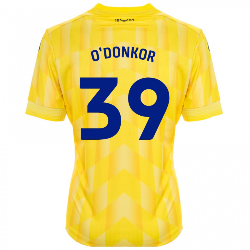 Hombre Camiseta Gatlin O'donkor #39 Amarillo 1ª Equipación 2024/25 La Camisa México