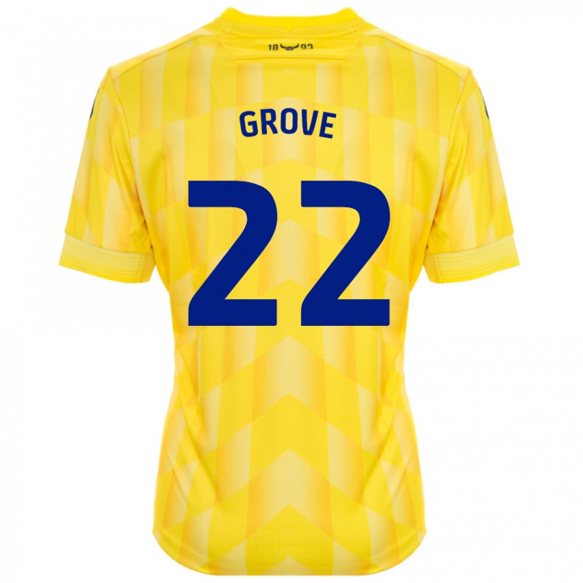 Hombre Camiseta Jade Grove #22 Amarillo 1ª Equipación 2024/25 La Camisa México