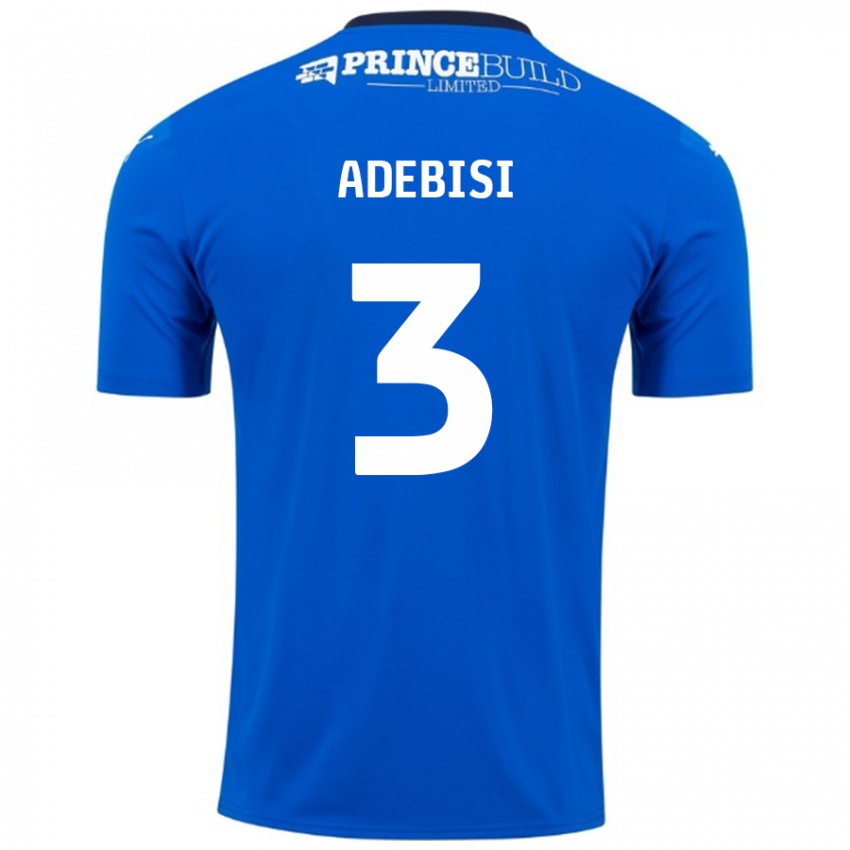 Hombre Camiseta Rio Adebisi #3 Azul Blanco 1ª Equipación 2024/25 La Camisa México