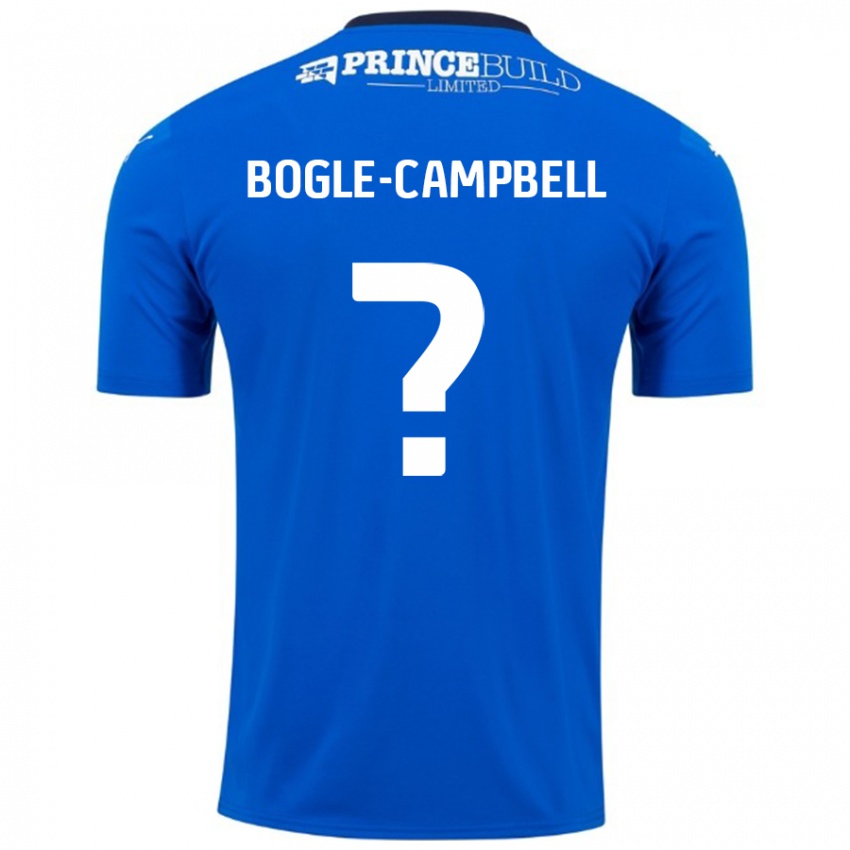 Hombre Camiseta Ma'kel Bogle-Campbell #0 Azul Blanco 1ª Equipación 2024/25 La Camisa México