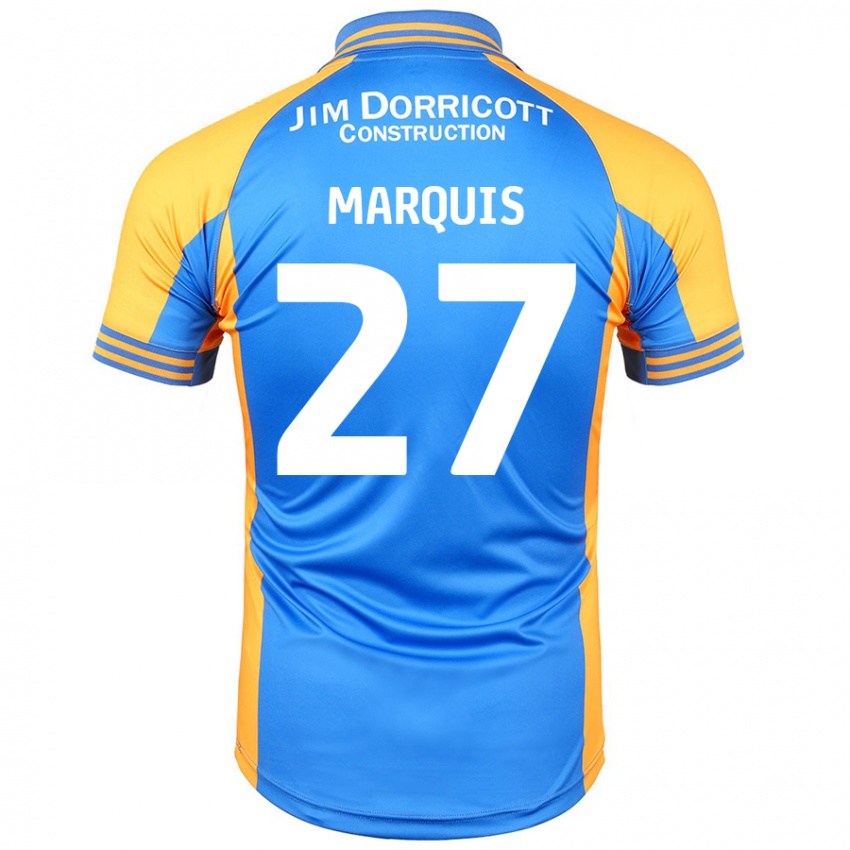 Hombre Camiseta John Marquis #27 Azul Ámbar 1ª Equipación 2024/25 La Camisa México