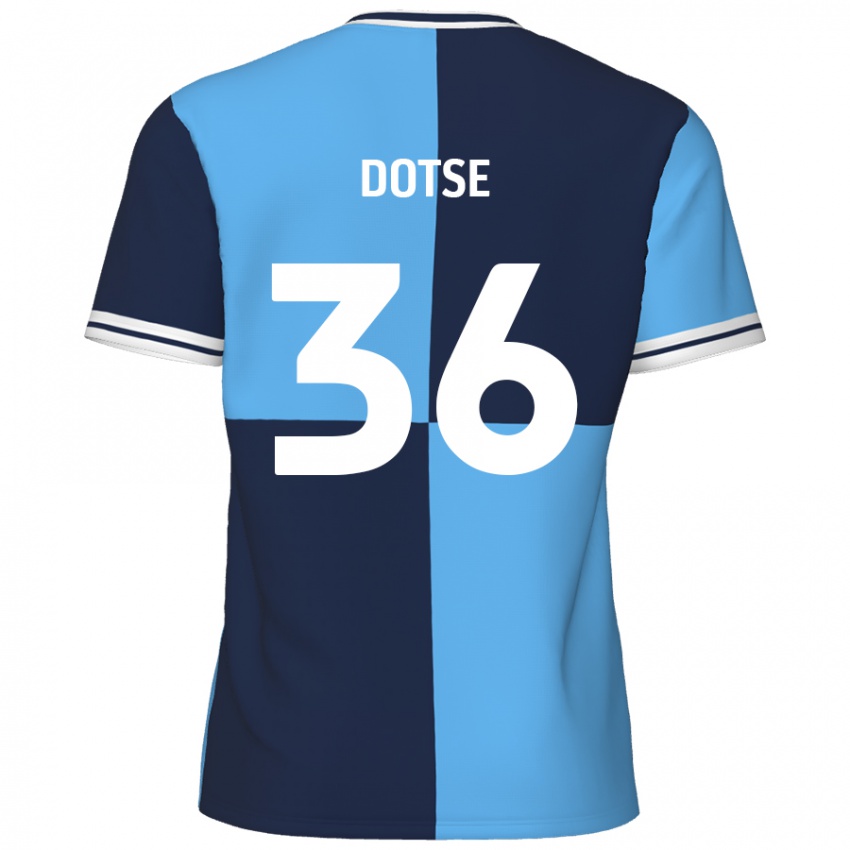 Hombre Camiseta Jahiem Dotse #36 Azul Cielo Azul Oscuro 1ª Equipación 2024/25 La Camisa México