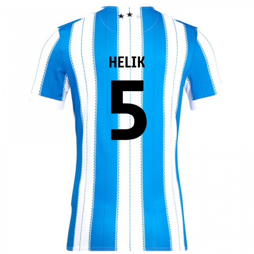 Hombre Camiseta Michal Helik #5 Azul Blanco 1ª Equipación 2024/25 La Camisa México