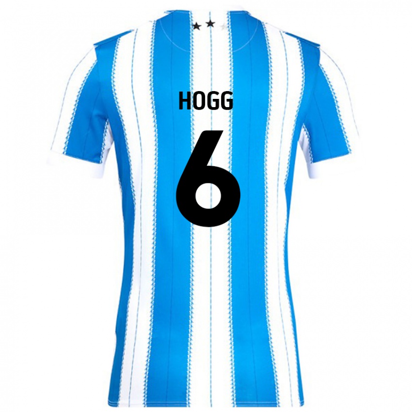 Hombre Camiseta Jonathan Hogg #6 Azul Blanco 1ª Equipación 2024/25 La Camisa México