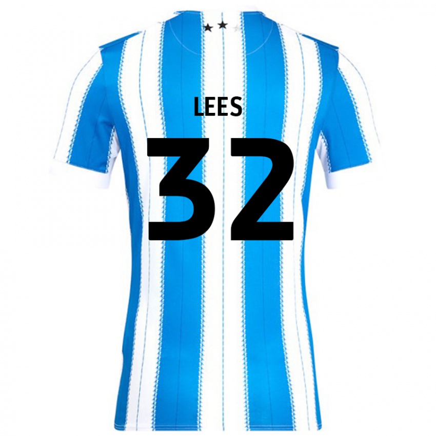 Hombre Camiseta Tom Lees #32 Azul Blanco 1ª Equipación 2024/25 La Camisa México