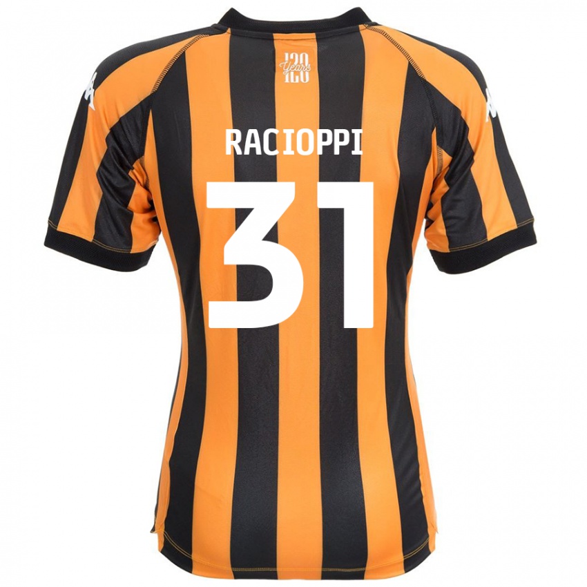 Hombre Camiseta Anthony Racioppi #31 Negro Ámbar 1ª Equipación 2024/25 La Camisa México