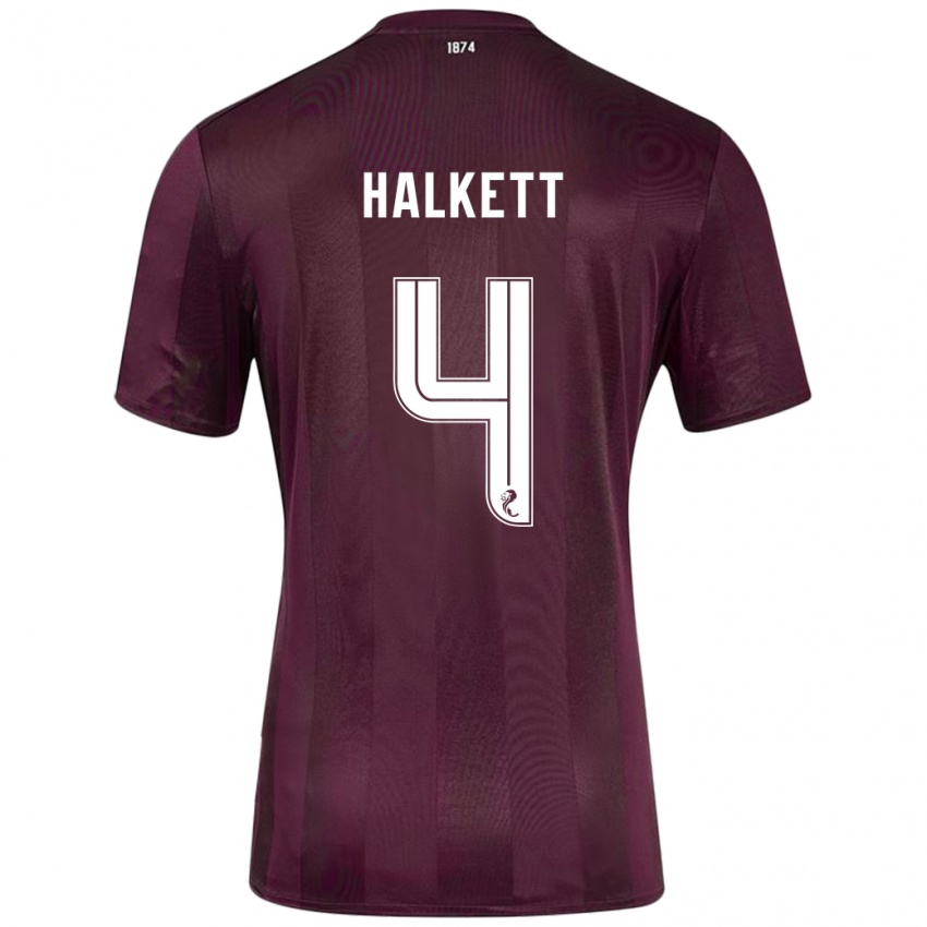 Hombre Camiseta Craig Halkett #4 Borgoña 1ª Equipación 2024/25 La Camisa México