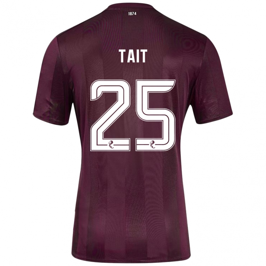 Hombre Camiseta Macaulay Tait #25 Borgoña 1ª Equipación 2024/25 La Camisa México