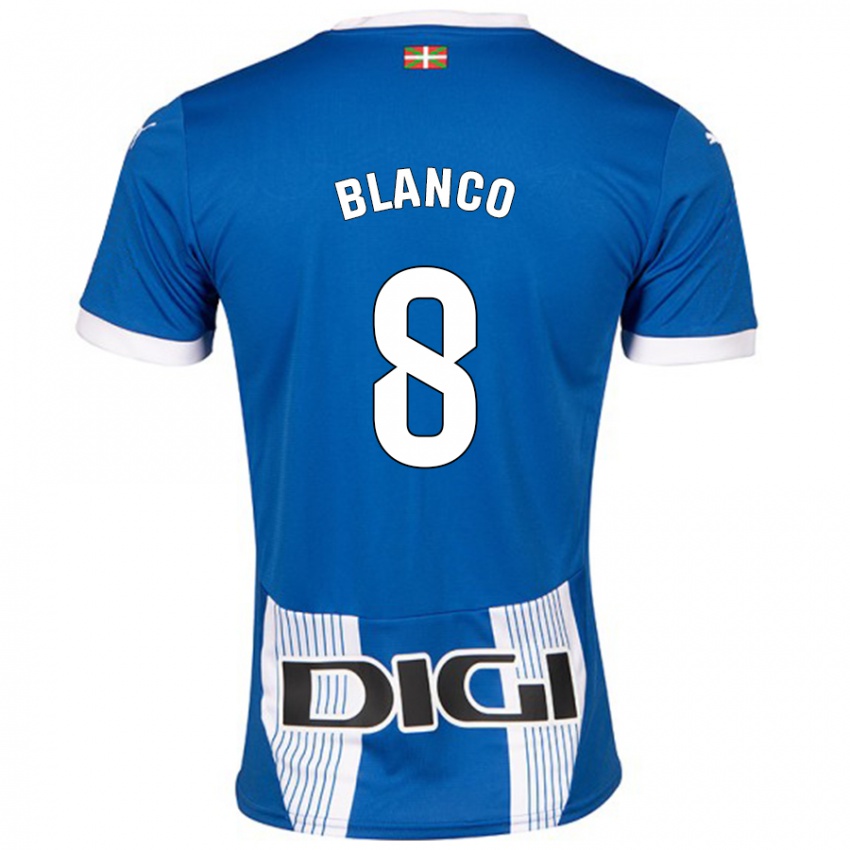 Hombre Camiseta Antonio Blanco #8 Azul 1ª Equipación 2024/25 La Camisa México