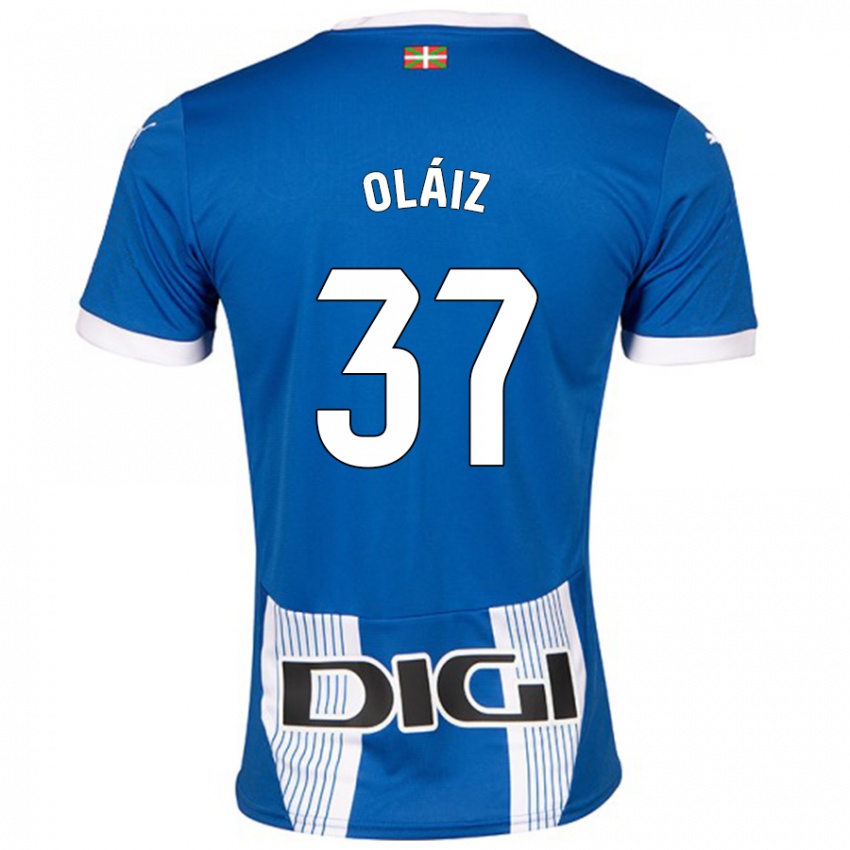 Hombre Camiseta Xanet Oláiz #37 Azul 1ª Equipación 2024/25 La Camisa México