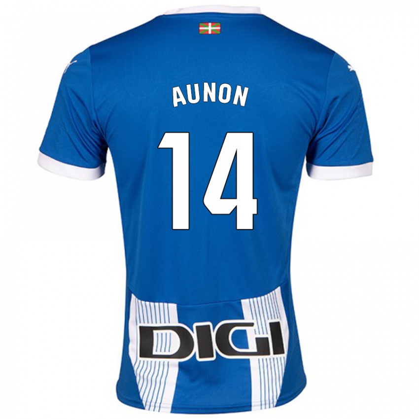 Hombre Camiseta Cristina Auñón #14 Azul 1ª Equipación 2024/25 La Camisa México