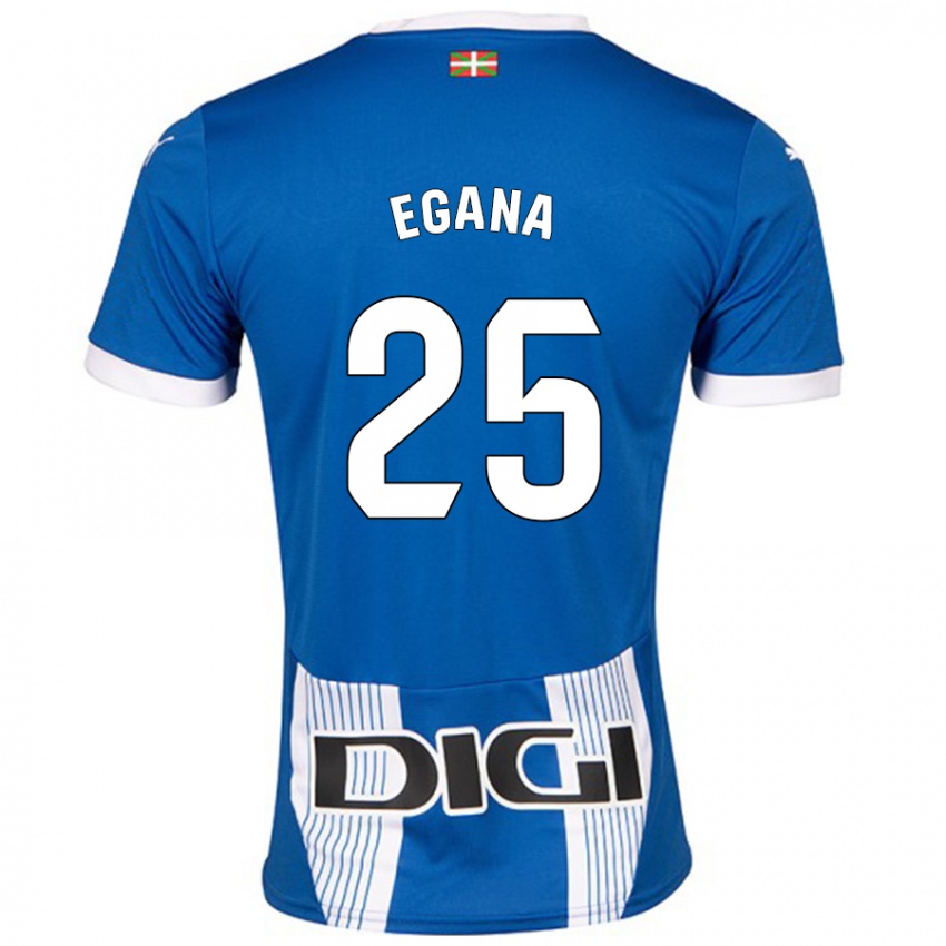 Hombre Camiseta Eider Egaña #25 Azul 1ª Equipación 2024/25 La Camisa México