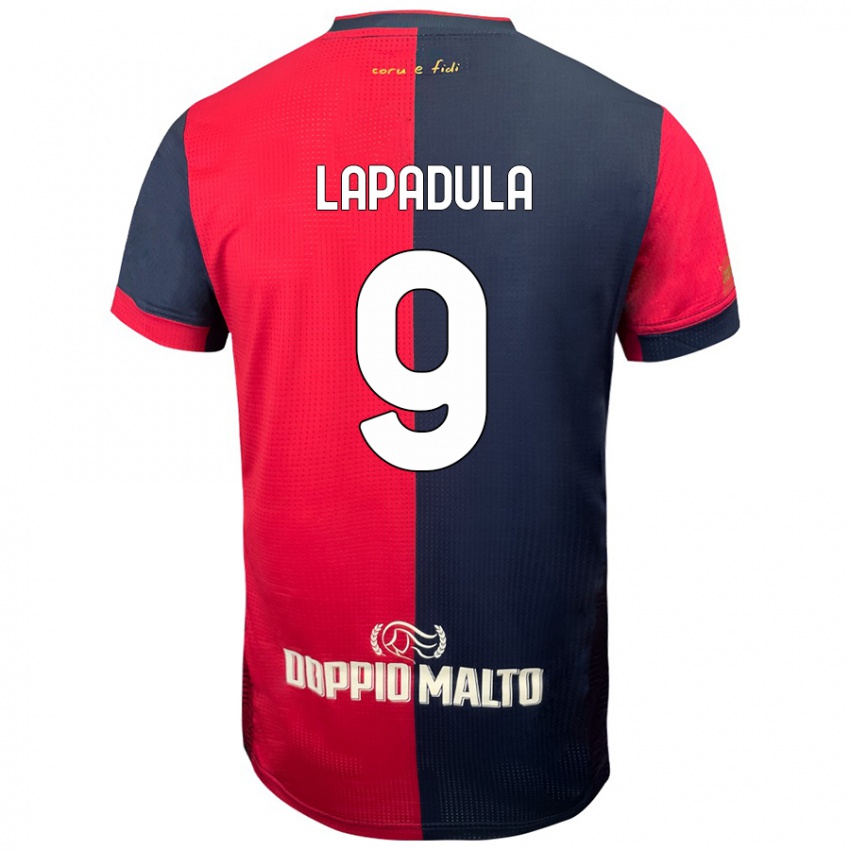 Hombre Camiseta Gianluca Lapadula #9 Rojo Azul Más Oscuro 1ª Equipación 2024/25 La Camisa México