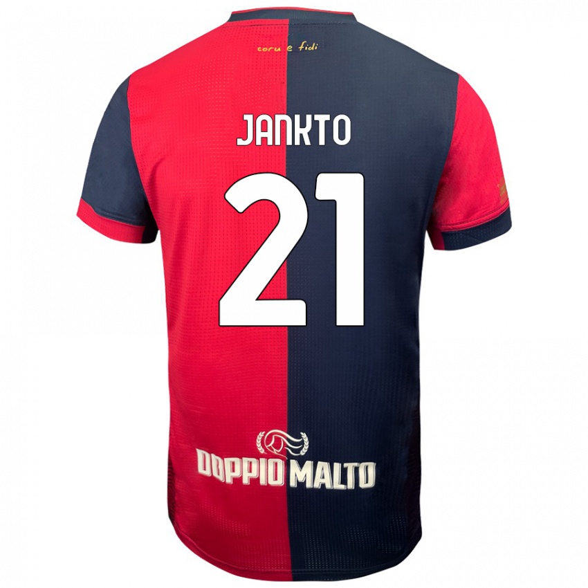 Hombre Camiseta Jakub Jankto #21 Rojo Azul Más Oscuro 1ª Equipación 2024/25 La Camisa México