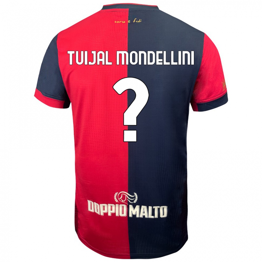 Hombre Camiseta Luca Tuijal Mondellini #0 Rojo Azul Más Oscuro 1ª Equipación 2024/25 La Camisa México