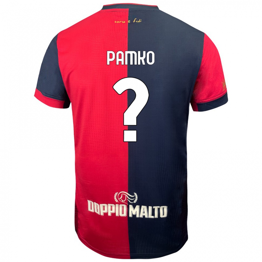 Hombre Camiseta Dmytro Pamko #0 Rojo Azul Más Oscuro 1ª Equipación 2024/25 La Camisa México