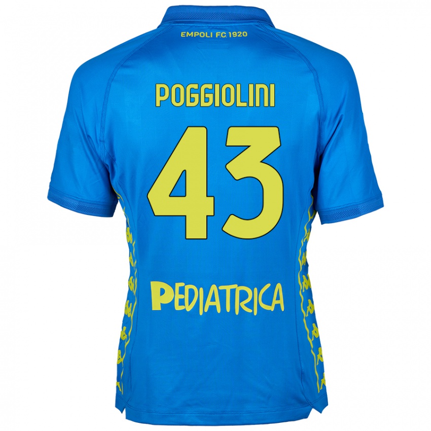 Hombre Camiseta Duccio Poggiolini #43 Azul 1ª Equipación 2024/25 La Camisa México