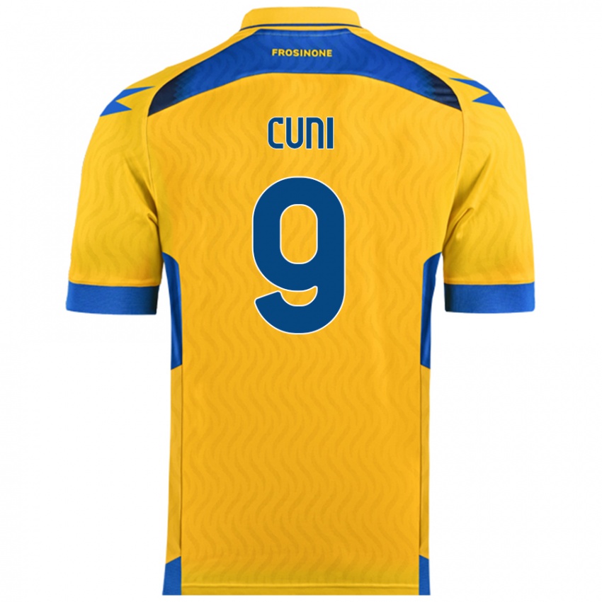 Hombre Camiseta Marvin Cuni #9 Amarillo 1ª Equipación 2024/25 La Camisa México