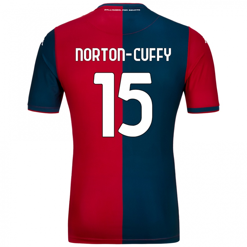 Hombre Camiseta Brooke Norton-Cuffy #15 Rojo Azul Oscuro 1ª Equipación 2024/25 La Camisa México