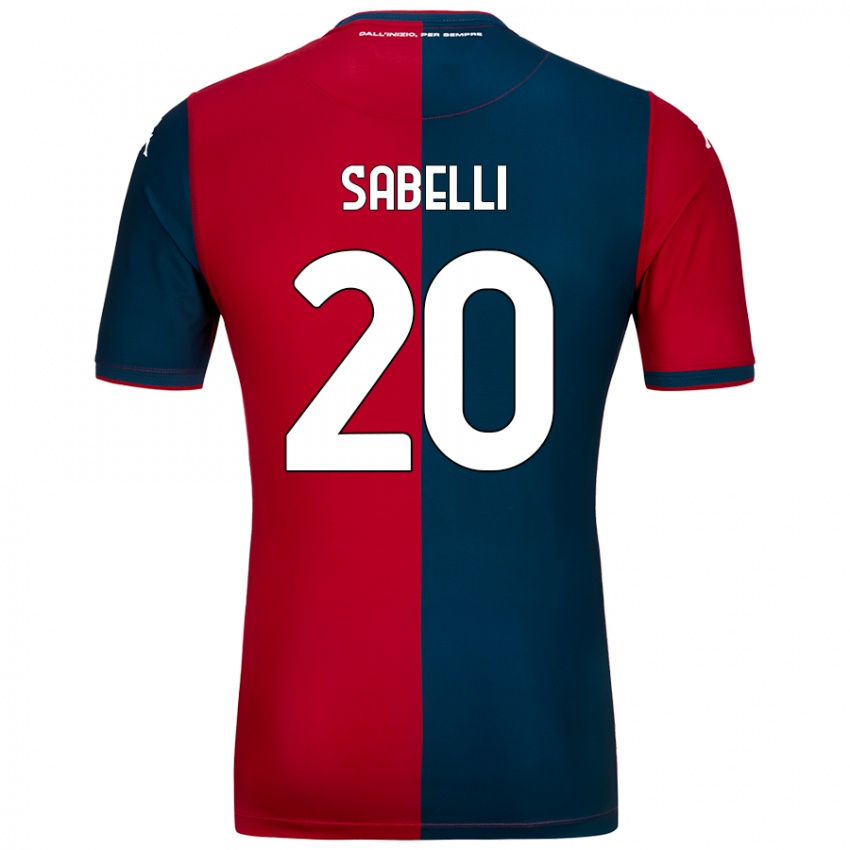 Hombre Camiseta Stefano Sabelli #20 Rojo Azul Oscuro 1ª Equipación 2024/25 La Camisa México