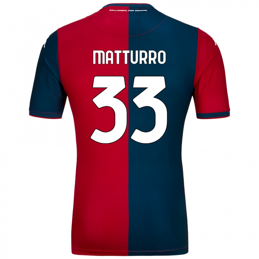 Hombre Camiseta Alan Matturro #33 Rojo Azul Oscuro 1ª Equipación 2024/25 La Camisa México