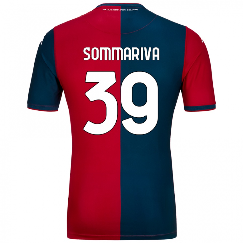 Hombre Camiseta Daniele Sommariva #39 Rojo Azul Oscuro 1ª Equipación 2024/25 La Camisa México