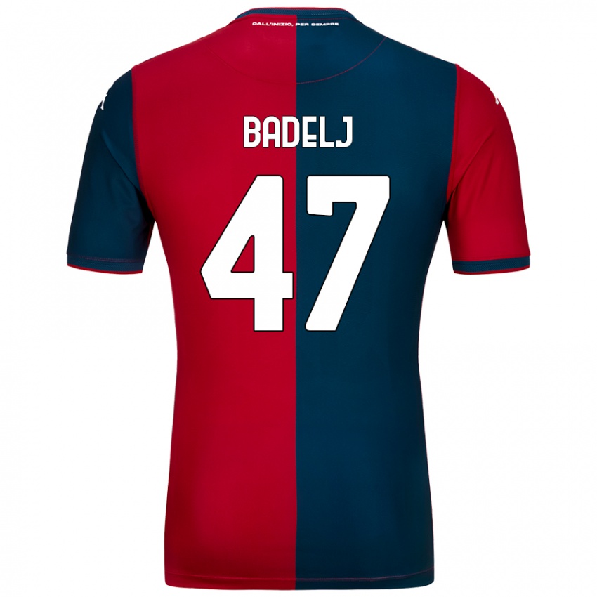 Hombre Camiseta Milan Badelj #47 Rojo Azul Oscuro 1ª Equipación 2024/25 La Camisa México