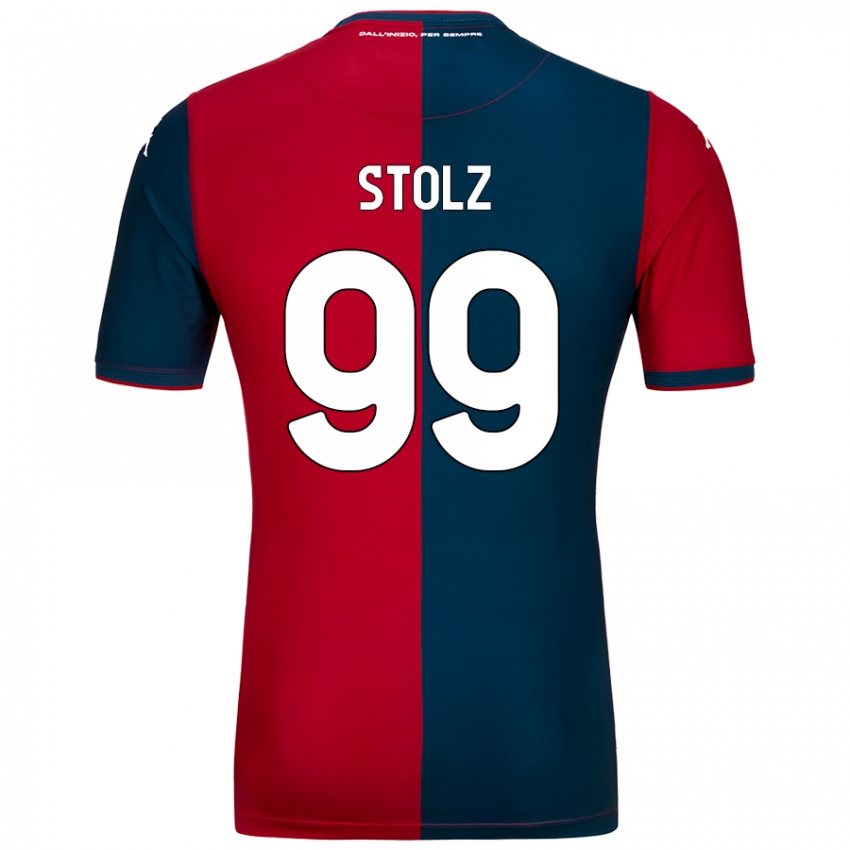 Hombre Camiseta Franz Stolz #99 Rojo Azul Oscuro 1ª Equipación 2024/25 La Camisa México