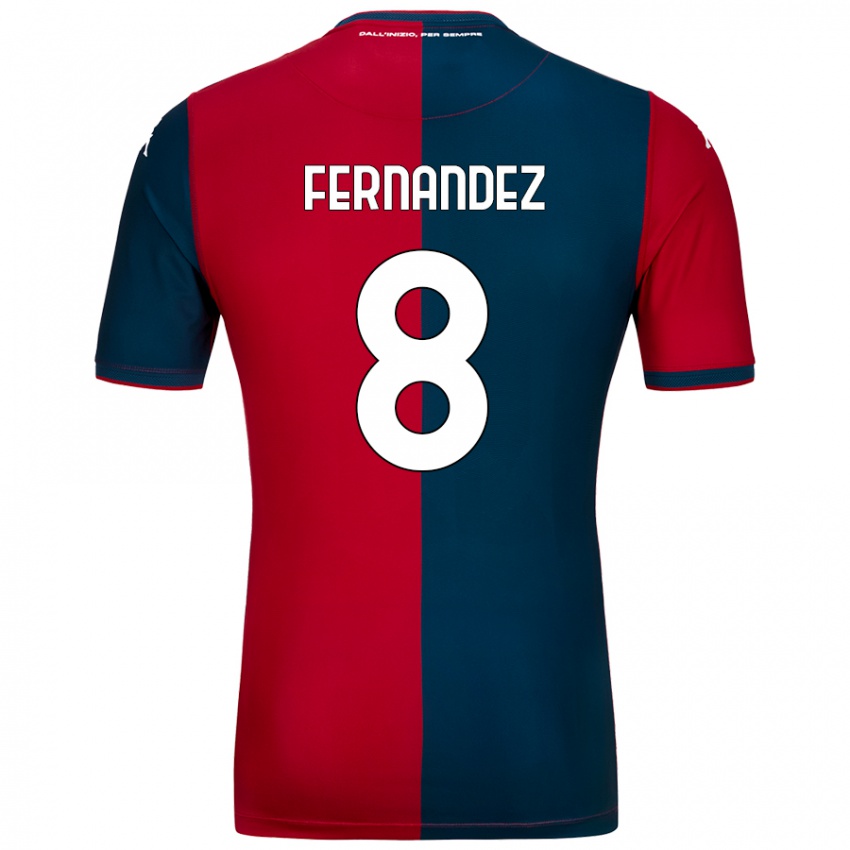 Hombre Camiseta Maria Fernandez #8 Rojo Azul Oscuro 1ª Equipación 2024/25 La Camisa México