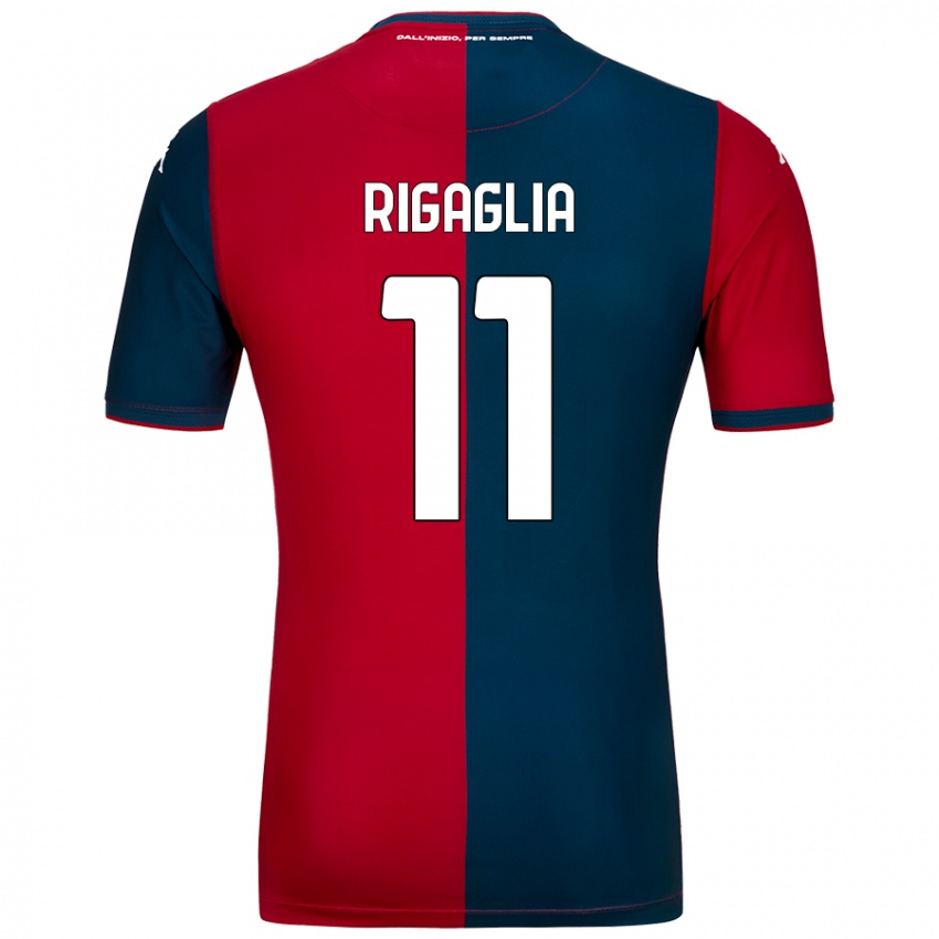 Hombre Camiseta Alison Rigaglia #11 Rojo Azul Oscuro 1ª Equipación 2024/25 La Camisa México