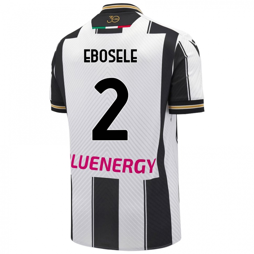 Hombre Camiseta Festy Ebosele #2 Blanco Negro 1ª Equipación 2024/25 La Camisa México