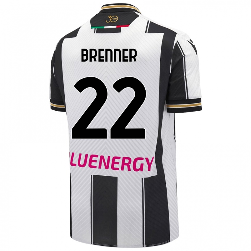 Hombre Camiseta Brenner #22 Blanco Negro 1ª Equipación 2024/25 La Camisa México