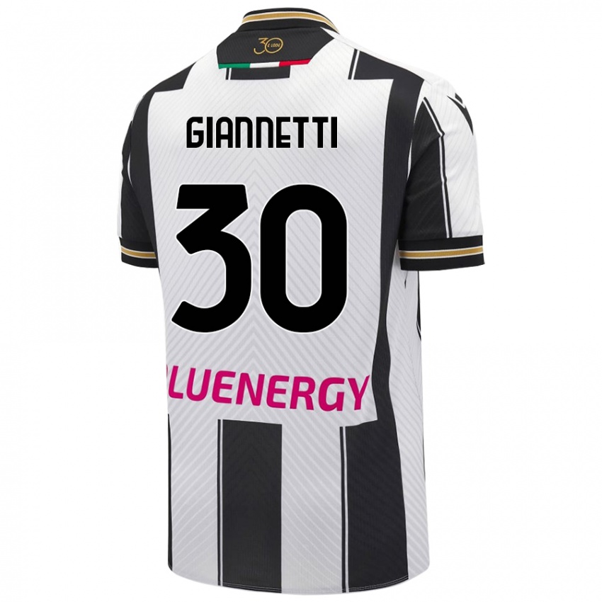 Hombre Camiseta Lautaro Giannetti #30 Blanco Negro 1ª Equipación 2024/25 La Camisa México