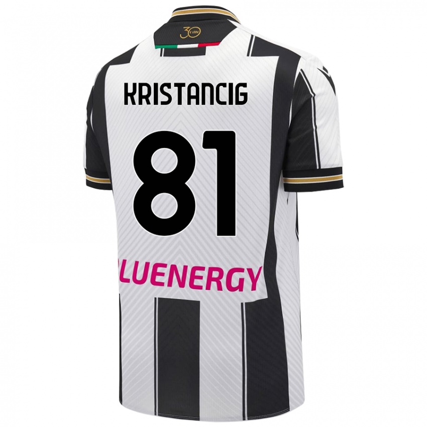 Hombre Camiseta Luca Kristancig #81 Blanco Negro 1ª Equipación 2024/25 La Camisa México