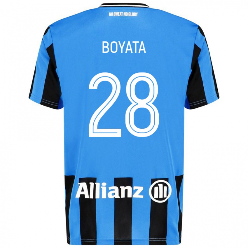 Hombre Camiseta Dedryck Boyata #28 Azul Cielo Negro 1ª Equipación 2024/25 La Camisa México