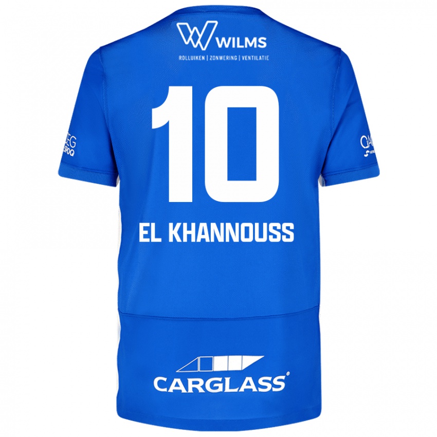 Hombre Camiseta Bilal El Khannouss #10 Azul 1ª Equipación 2024/25 La Camisa México