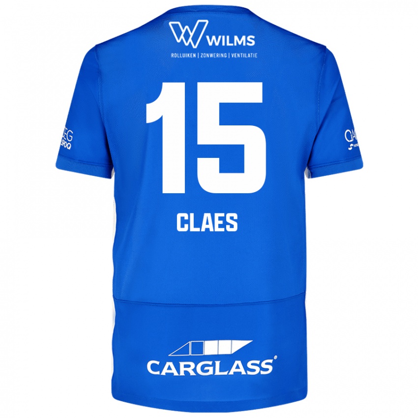 Hombre Camiseta Thomas Claes #15 Azul 1ª Equipación 2024/25 La Camisa México