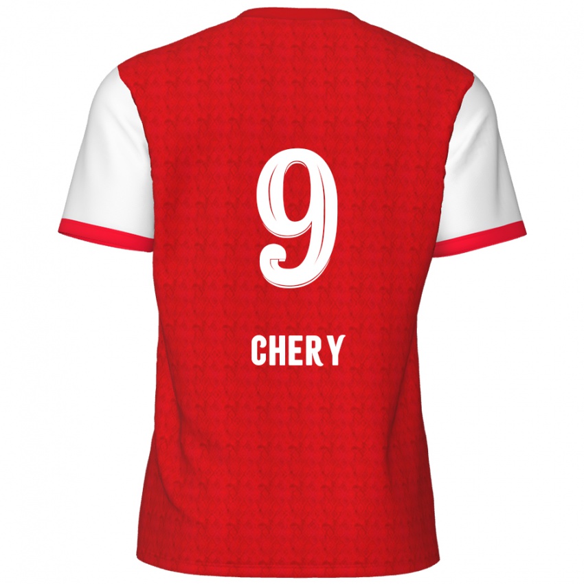 Hombre Camiseta Tjaronn Chery #9 Rojo Blanco 1ª Equipación 2024/25 La Camisa México