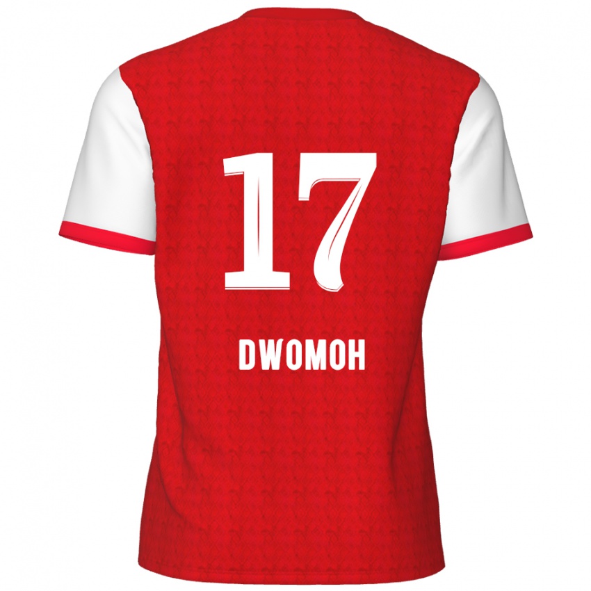 Hombre Camiseta Pierre Dwomoh #17 Rojo Blanco 1ª Equipación 2024/25 La Camisa México