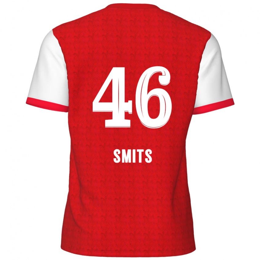 Hombre Camiseta Milan Smits #46 Rojo Blanco 1ª Equipación 2024/25 La Camisa México