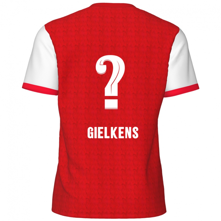 Hombre Camiseta Mathijs Gielkens #0 Rojo Blanco 1ª Equipación 2024/25 La Camisa México