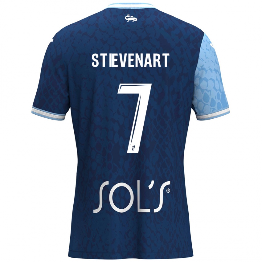 Hombre Camiseta Zoé Stievenart #7 Azul Cielo Azul Oscuro 1ª Equipación 2024/25 La Camisa México